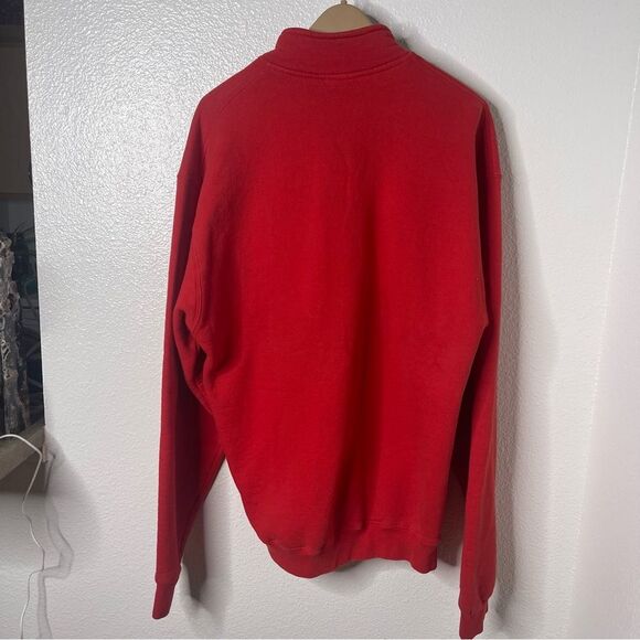 Vintage Arizona Wildcats NCAA Size XL 1/4 Zip Red Pullover Sweatshirt - Picture 10 of 11